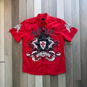 Red Ape Men's Red Graphic Shirt